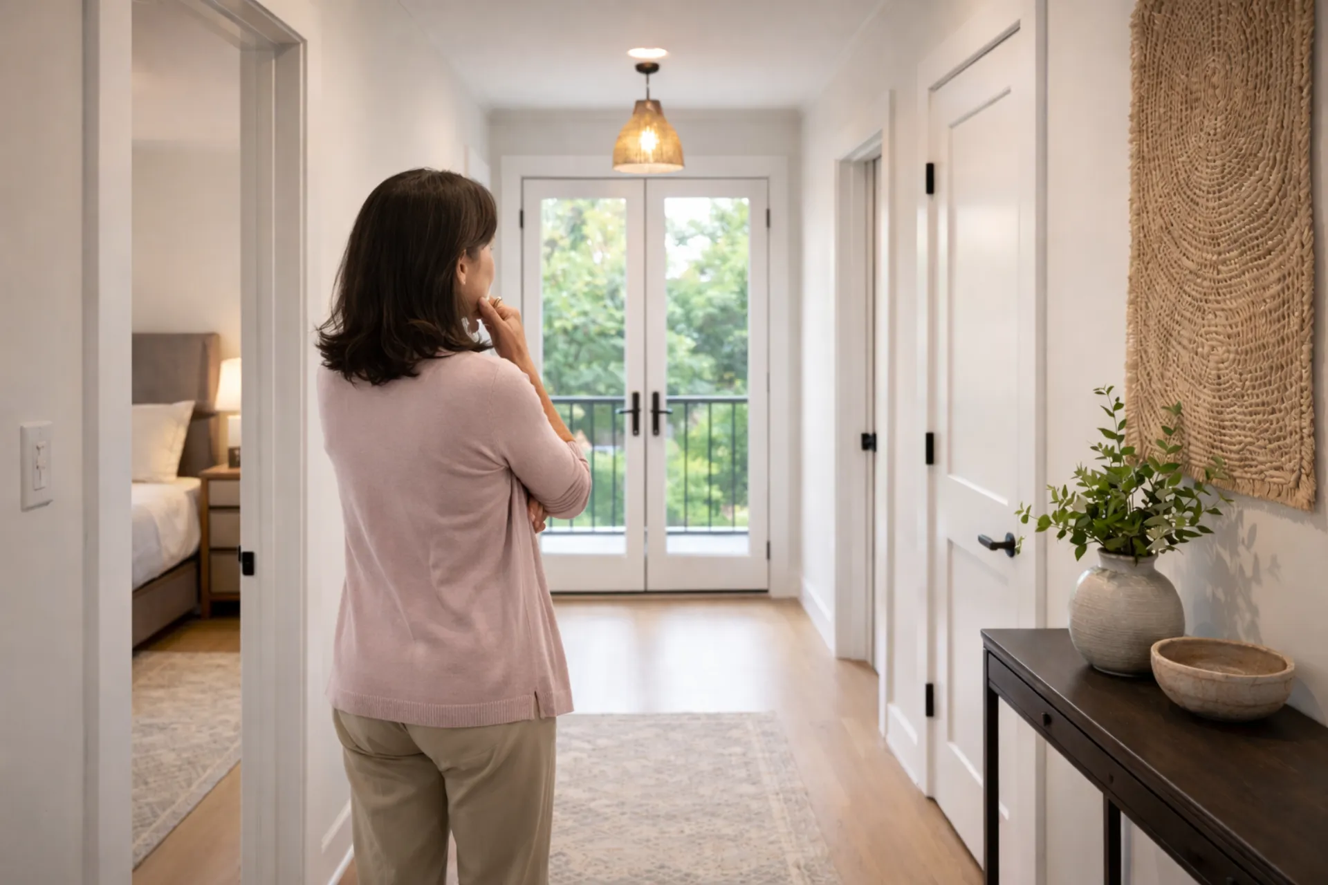 Light-filled open-plan living space showing flexible room layout options